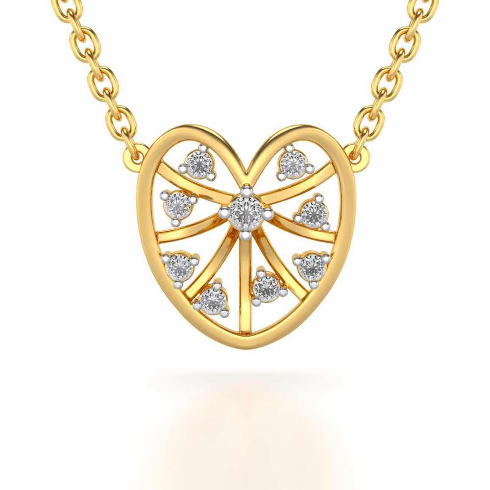 Apple Eye Silver Pendant - Yellow Gold - Image 1