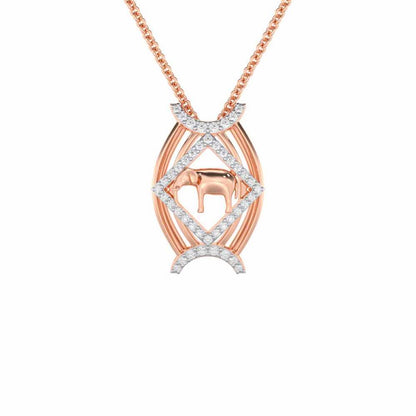 Appu Silver Pendant - Rose Gold - Image 1