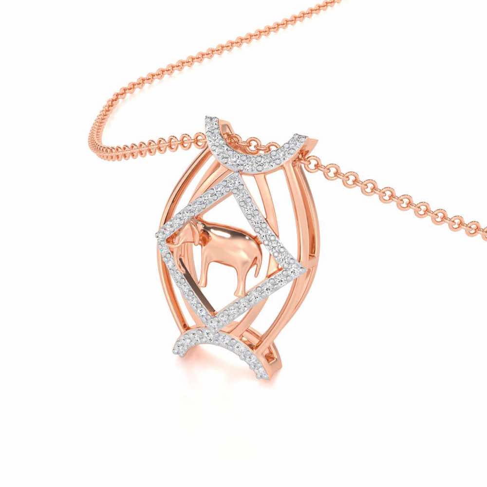 Appu Silver Pendant - Rose Gold - Image 2
