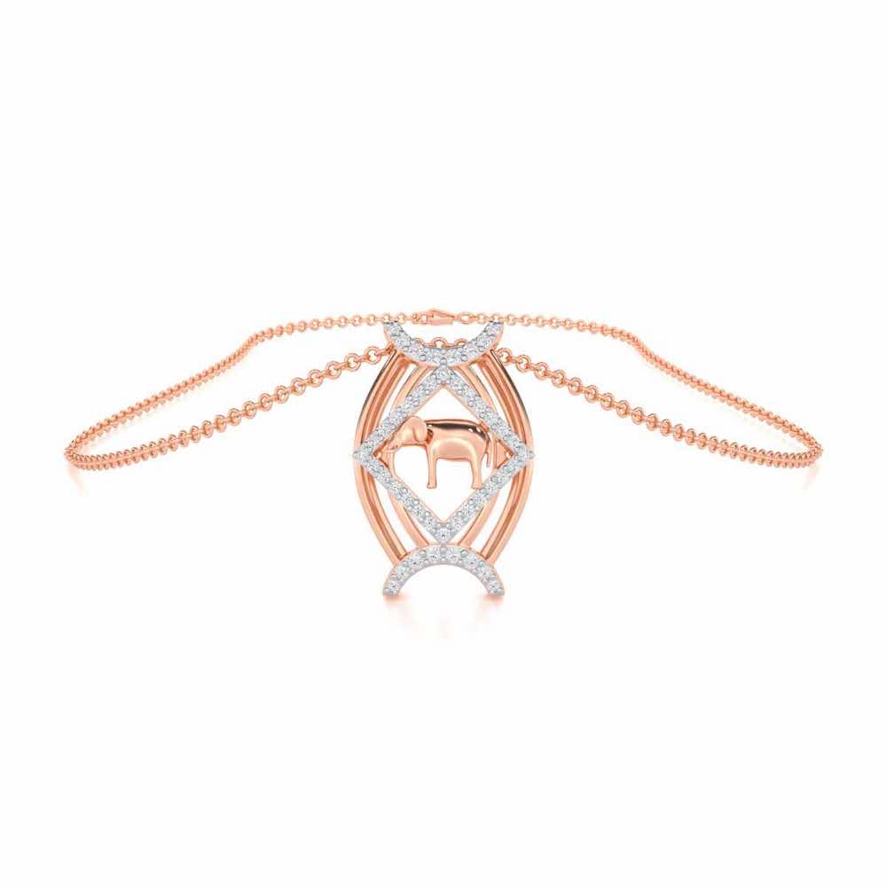 Appu Silver Pendant - Rose Gold - Image 3