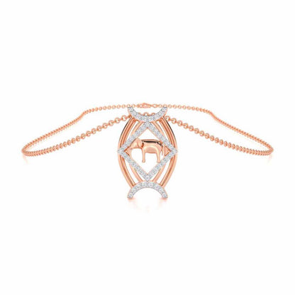 Appu Silver Pendant - Rose Gold - Image 3