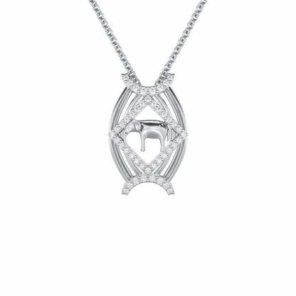 Appu Silver Pendant - White Gold - Image 1