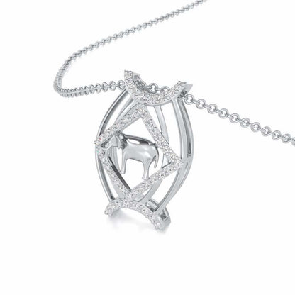 Appu Silver Pendant - White Gold - Image 2