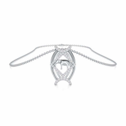 Appu Silver Pendant - White Gold - Image 3