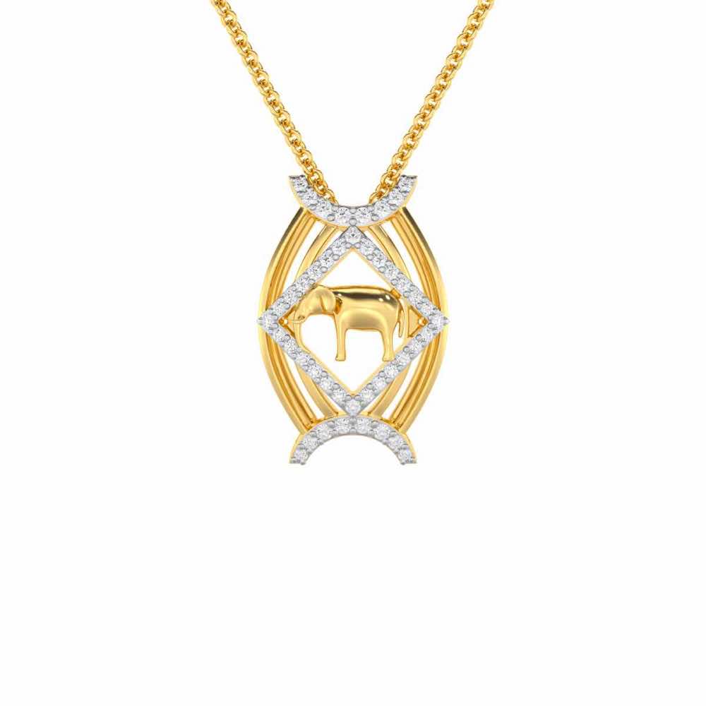 Appu Silver Pendant - Yellow Gold - Image 1