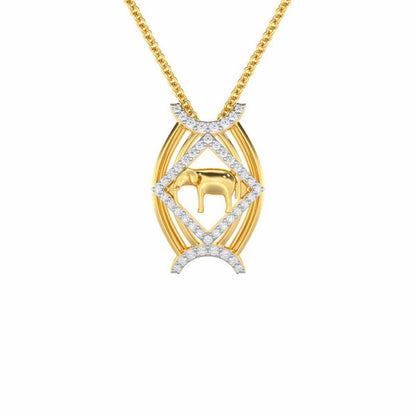 Appu Silver Pendant - Yellow Gold - Image 1