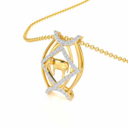Appu Silver Pendant - Yellow Gold - Image 2