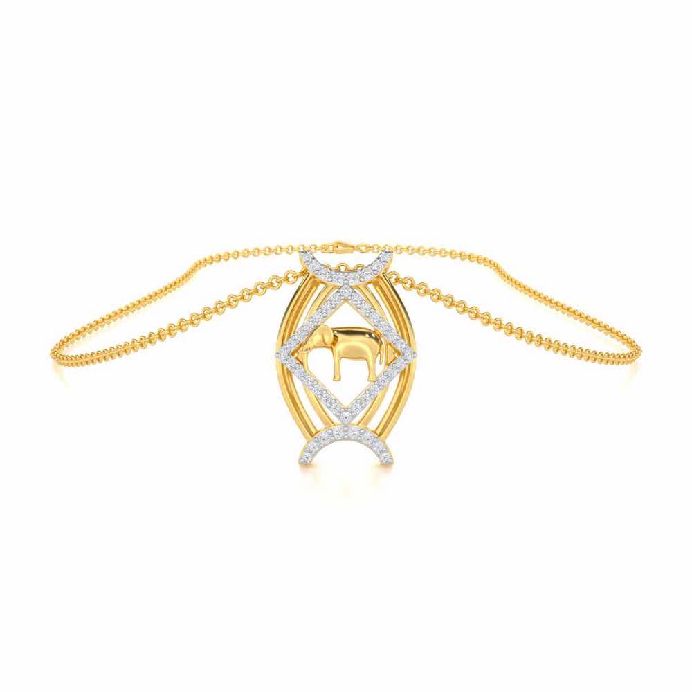 Appu Silver Pendant - Yellow Gold - Image 3
