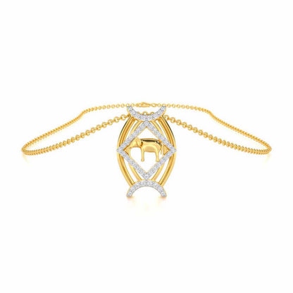 Appu Silver Pendant - Yellow Gold - Image 3
