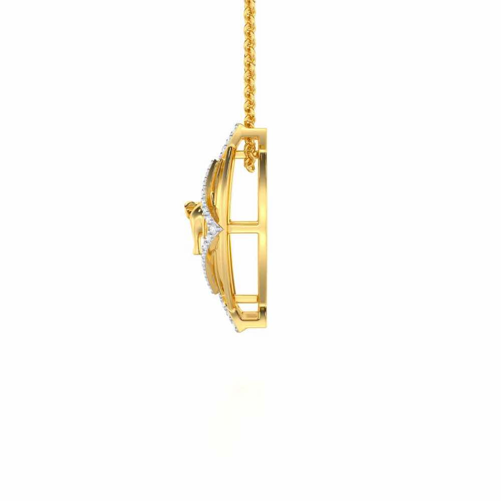 Appu Silver Pendant - Yellow Gold - Image 4
