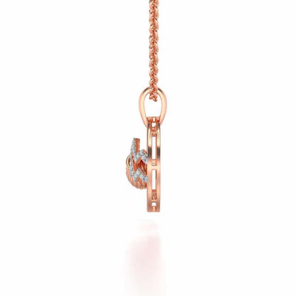 Aquarius Silver Pendant - Rose Gold - Image 4