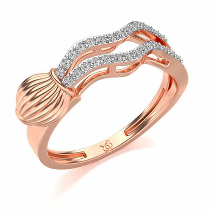 Aquarius Silver Ring - Rose Gold - Image 1