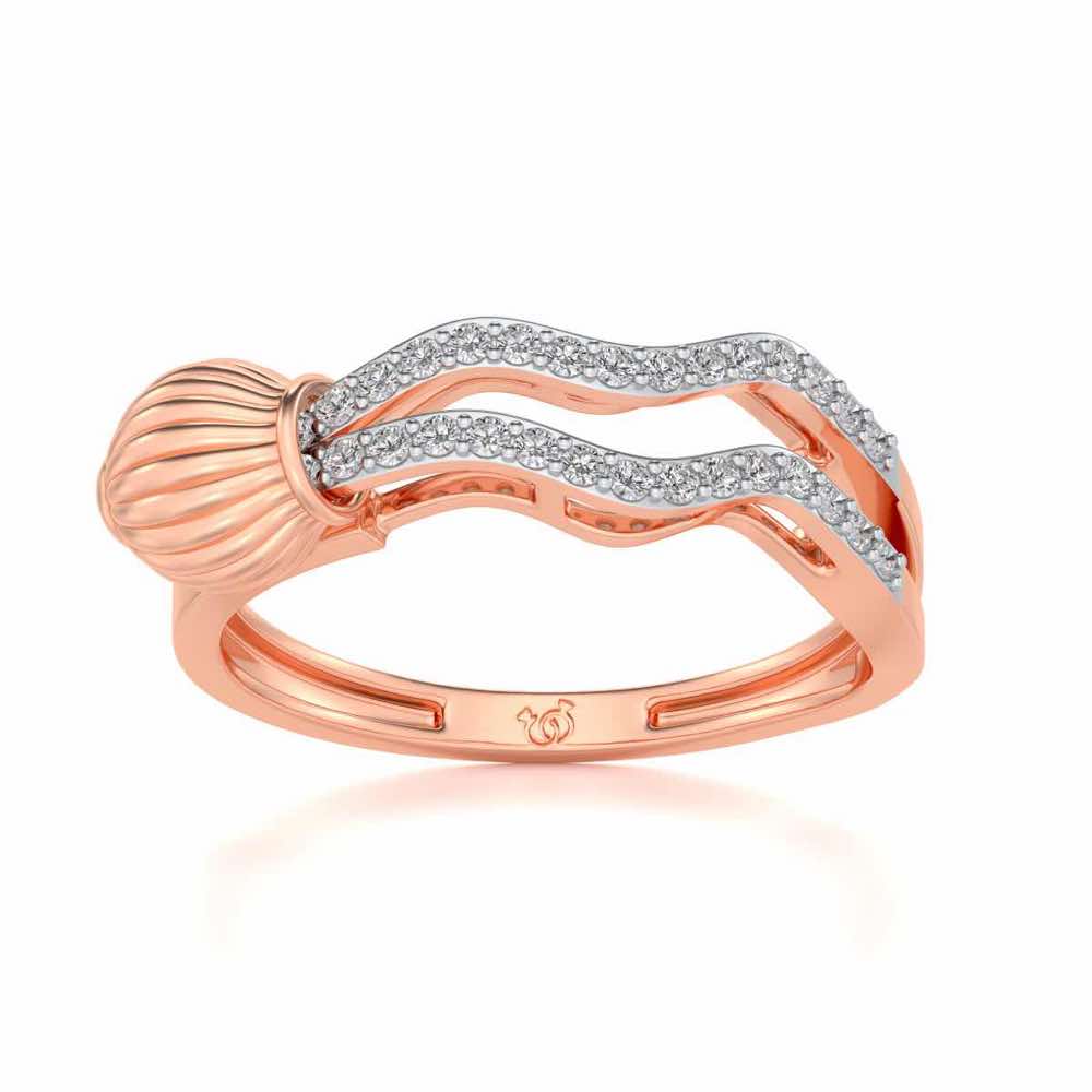 Aquarius Silver Ring - Rose Gold - Image 2