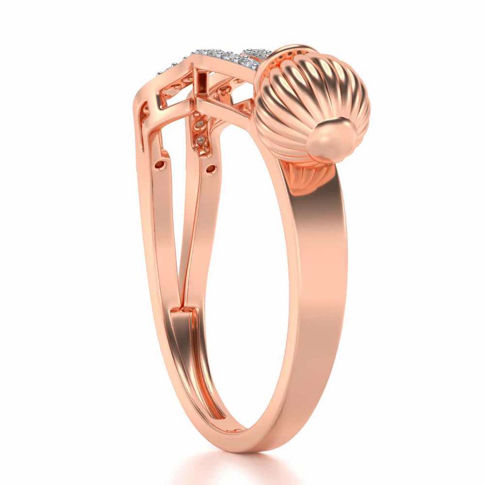 Aquarius Silver Ring - Rose Gold - Image 4
