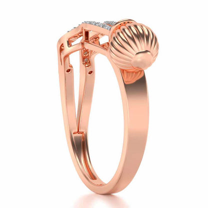 Aquarius Silver Ring - Rose Gold - Image 4
