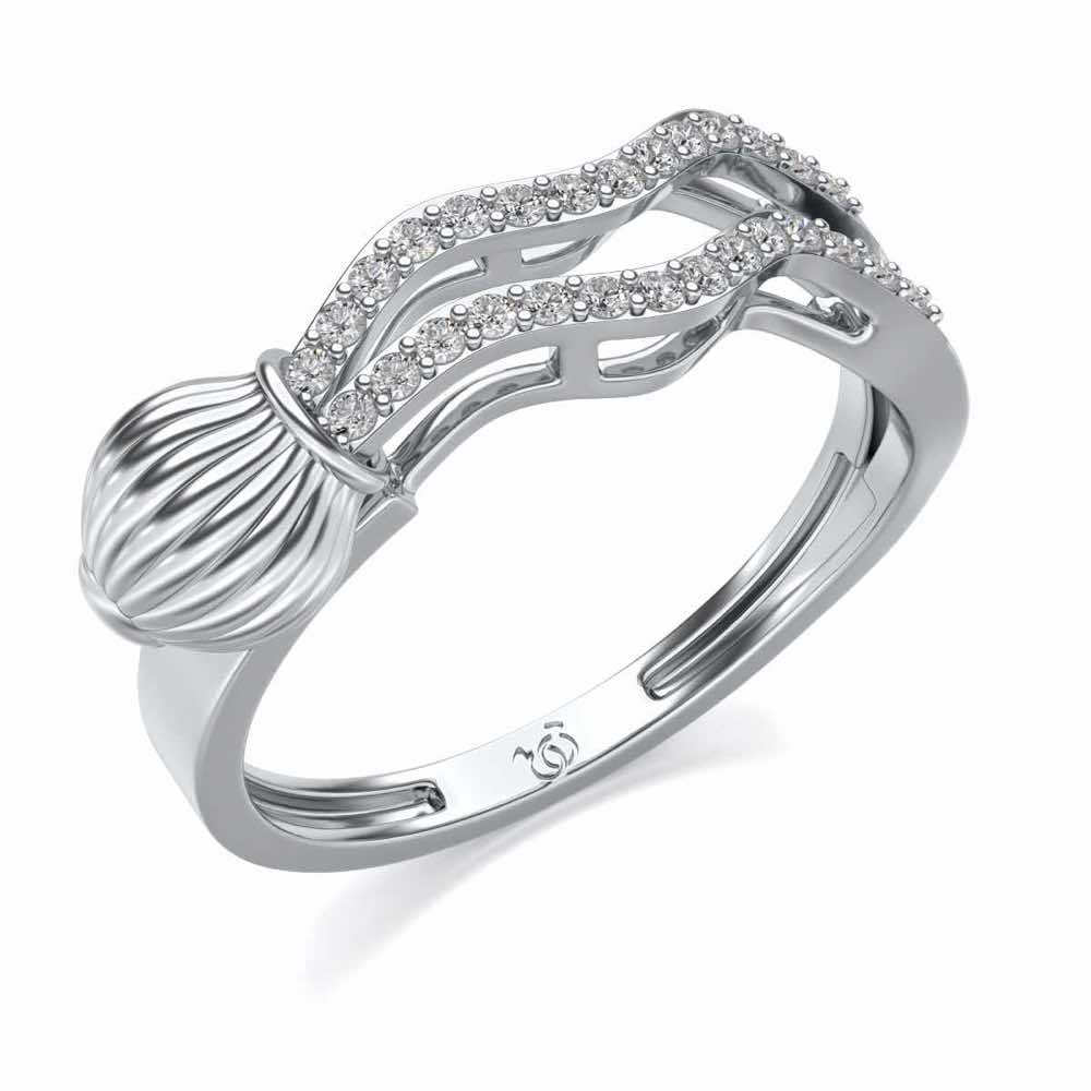 Aquarius Silver Ring - White Gold - Image 1