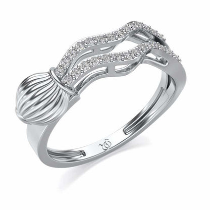 Aquarius Silver Ring - White Gold - Image 1