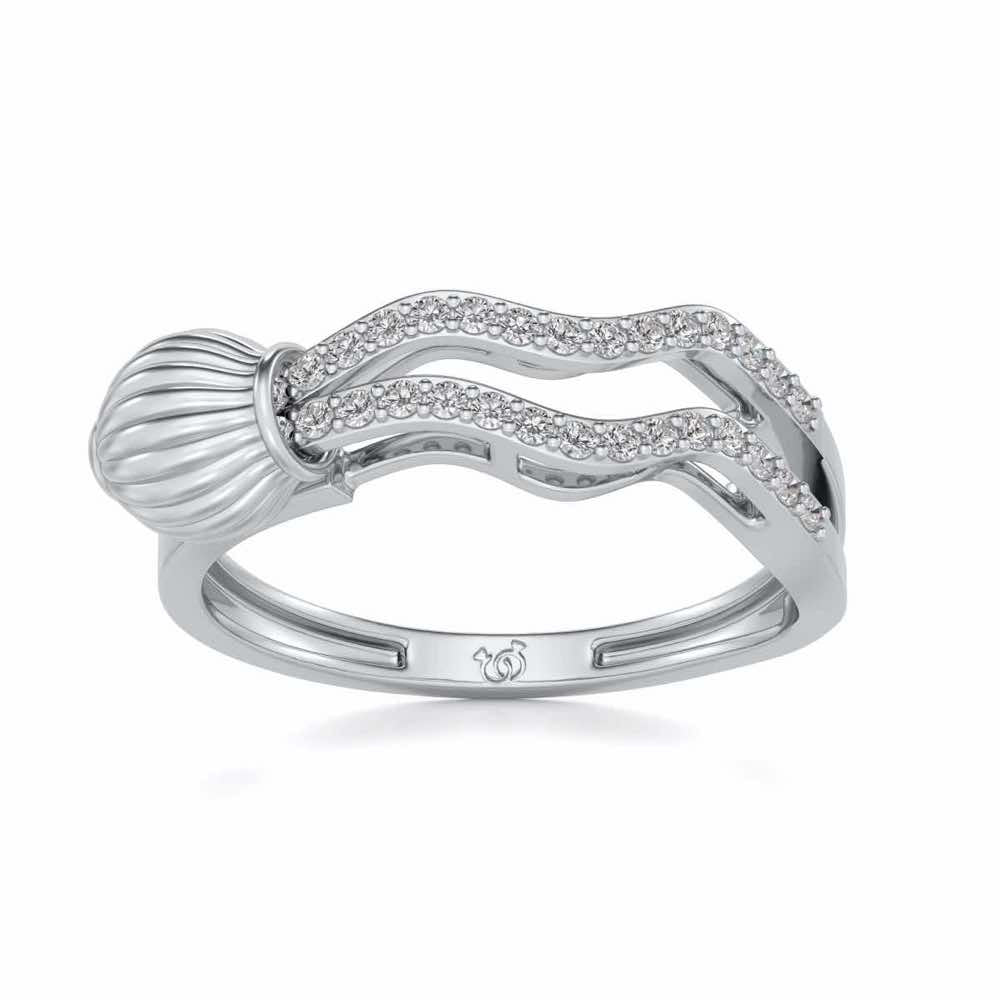 Aquarius Silver Ring - White Gold - Image 2