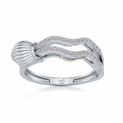 Aquarius Silver Ring - White Gold - Image 2
