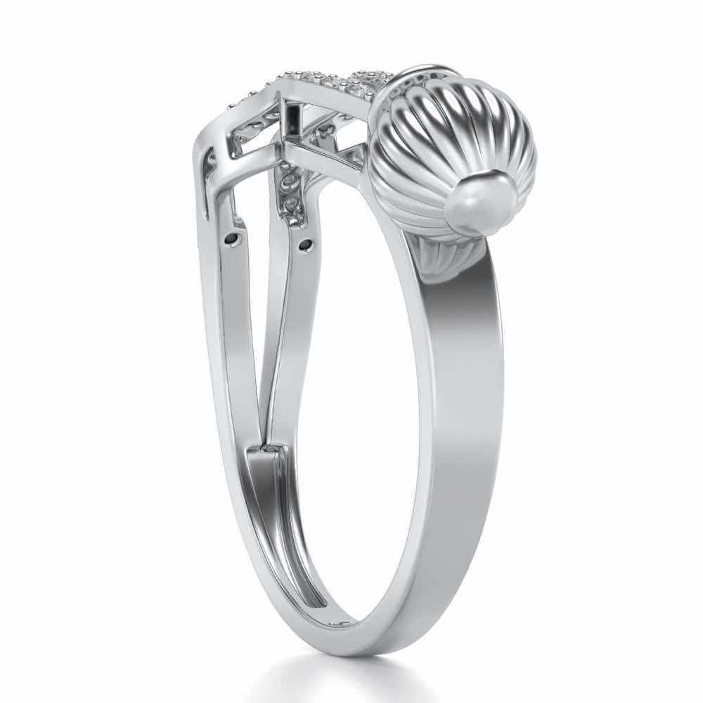 Aquarius Silver Ring - White Gold - Image 4
