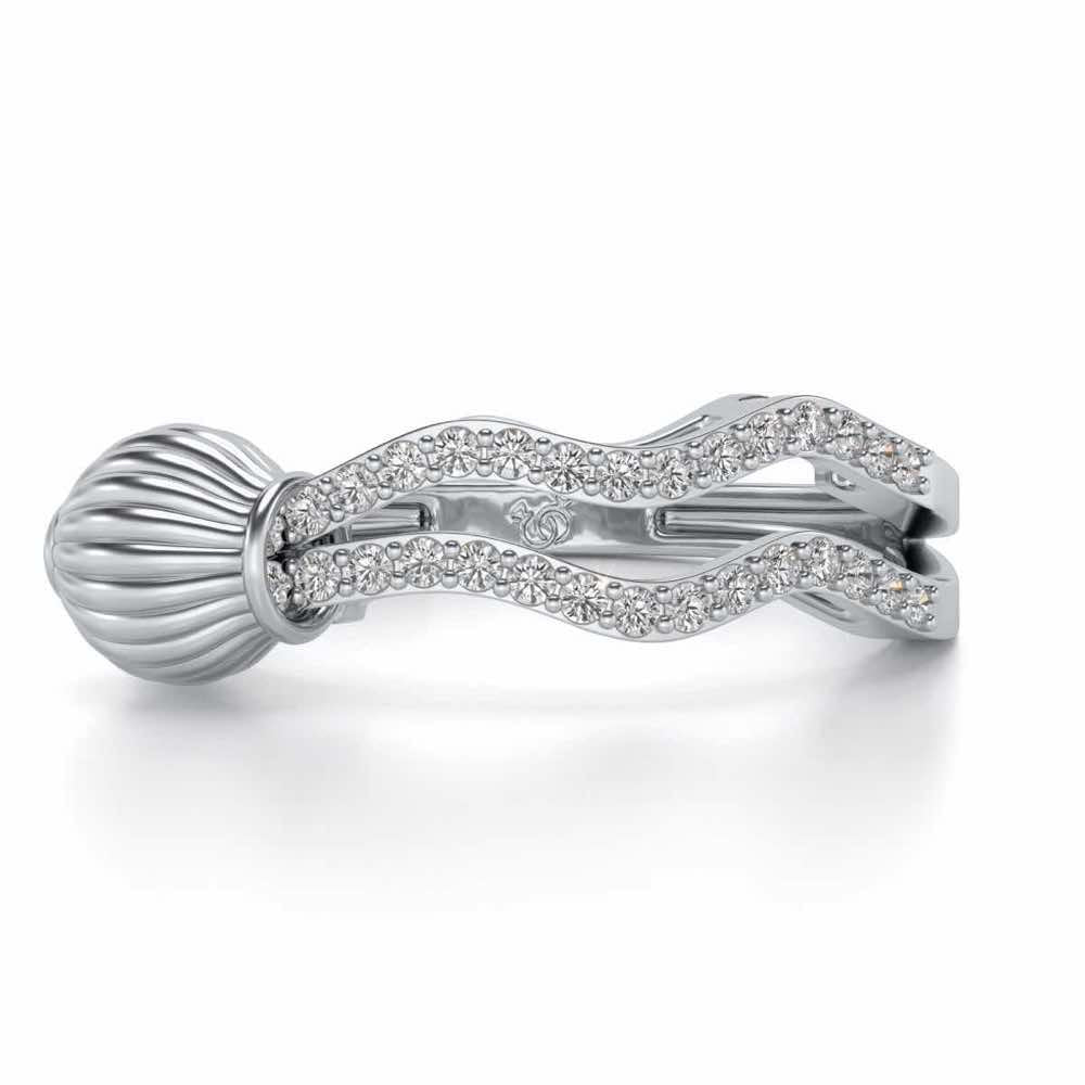 Aquarius Silver Ring - White Gold - Image 5