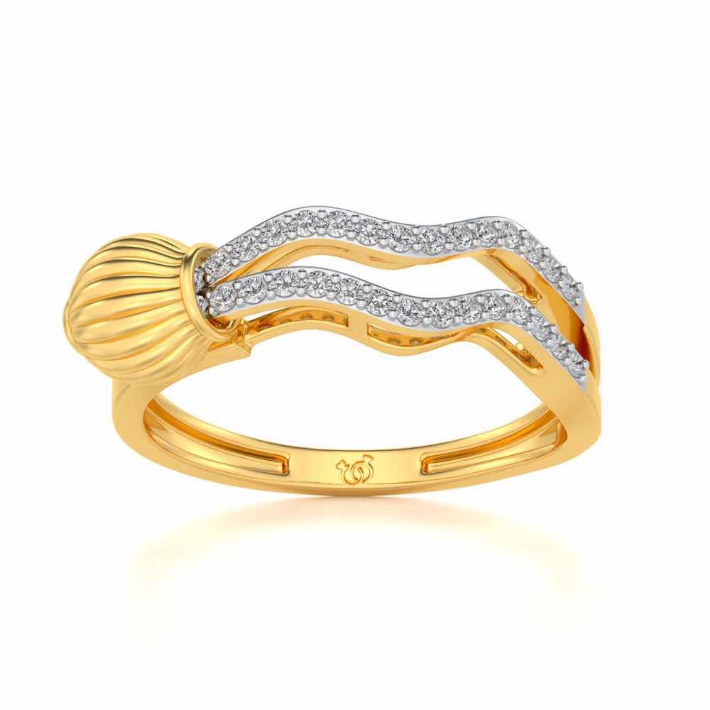 Aquarius Silver Ring - Yellow Gold - Image 2