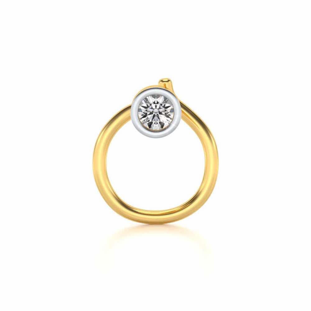 Aquila Silver Nosepin - Yellow Gold - Image 2