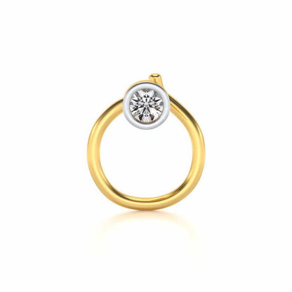 Aquila Silver Nosepin - Yellow Gold - Image 2