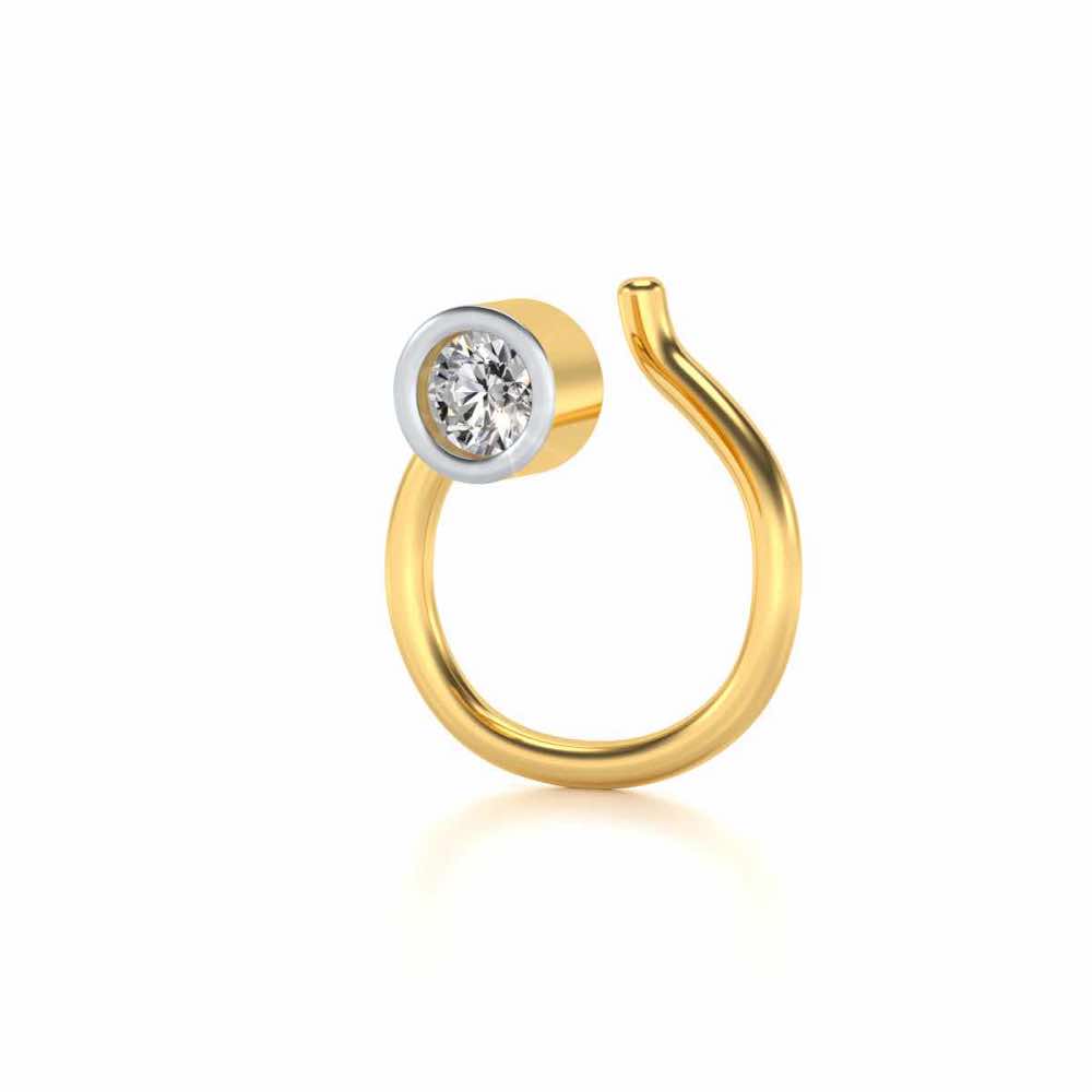 Aquila Silver Nosepin - Yellow Gold - Image 3