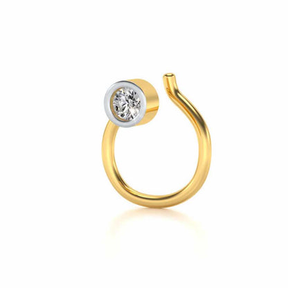 Aquila Silver Nosepin - Yellow Gold - Image 3