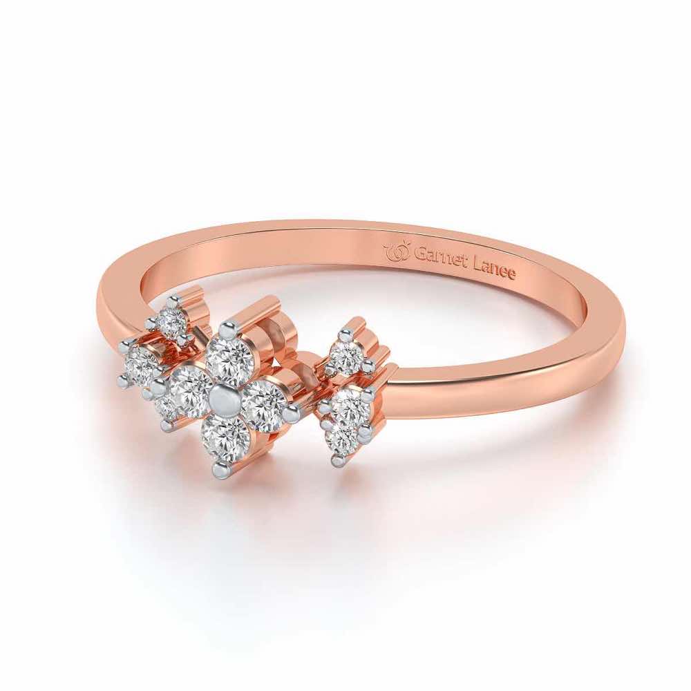 Aradhya Silver Ring - Rose Gold - Image 2