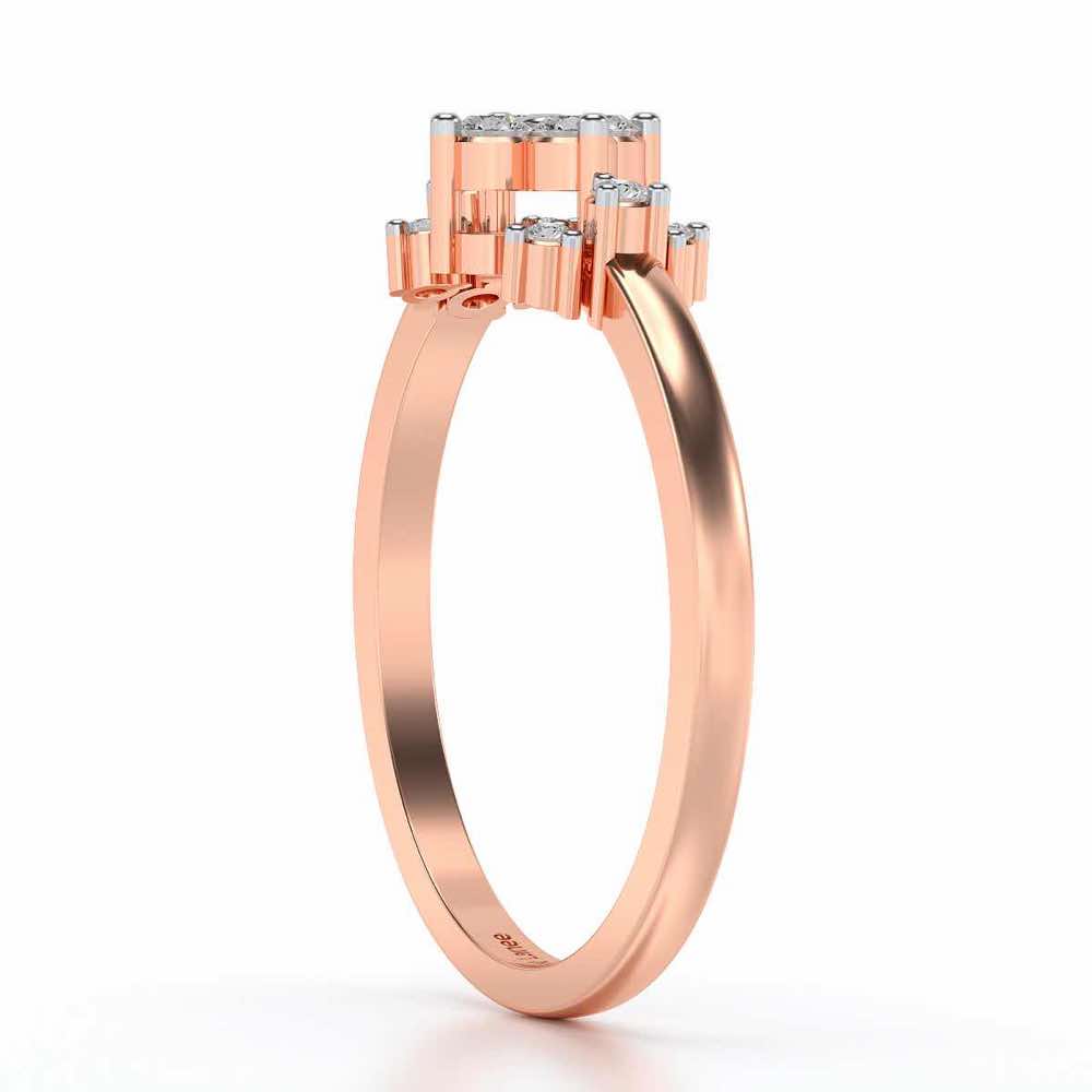 Aradhya Silver Ring - Rose Gold - Image 3