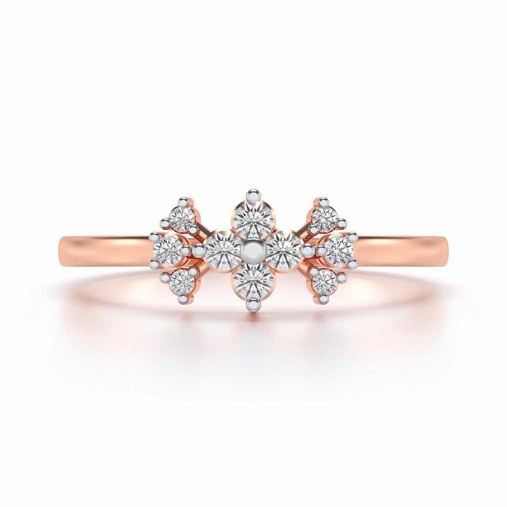 Aradhya Silver Ring - Rose Gold - Image 4