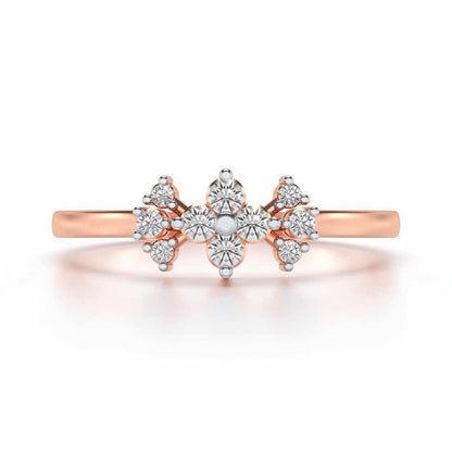 Aradhya Silver Ring - Rose Gold - Image 4