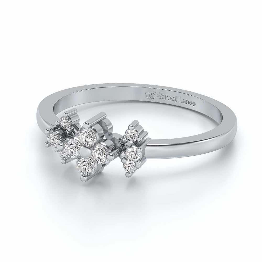 Aradhya Silver Ring - White Gold - Image 2