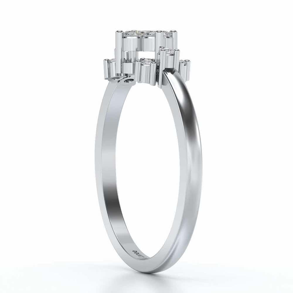Aradhya Silver Ring - White Gold - Image 3