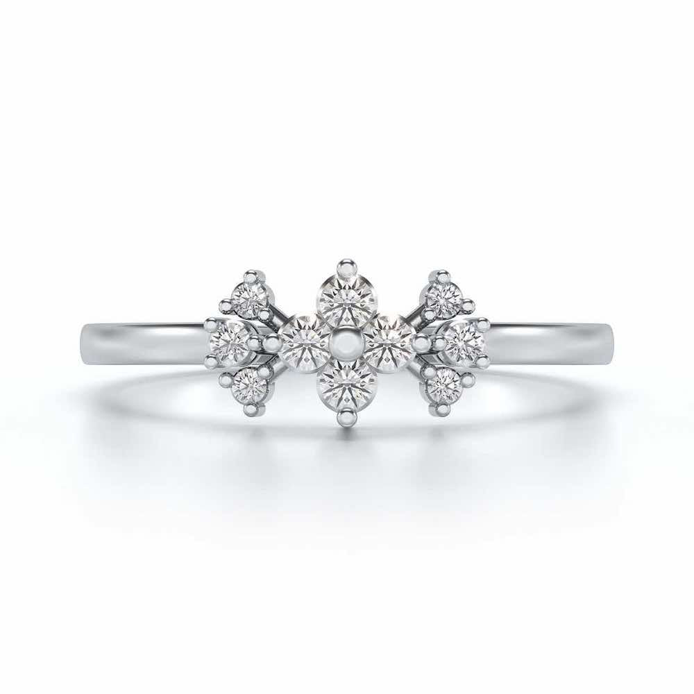 Aradhya Silver Ring - White Gold - Image 4