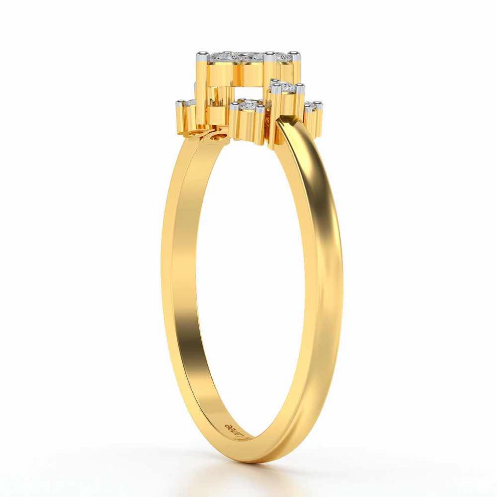 Aradhya Silver Ring - Yellow Gold - Image 3