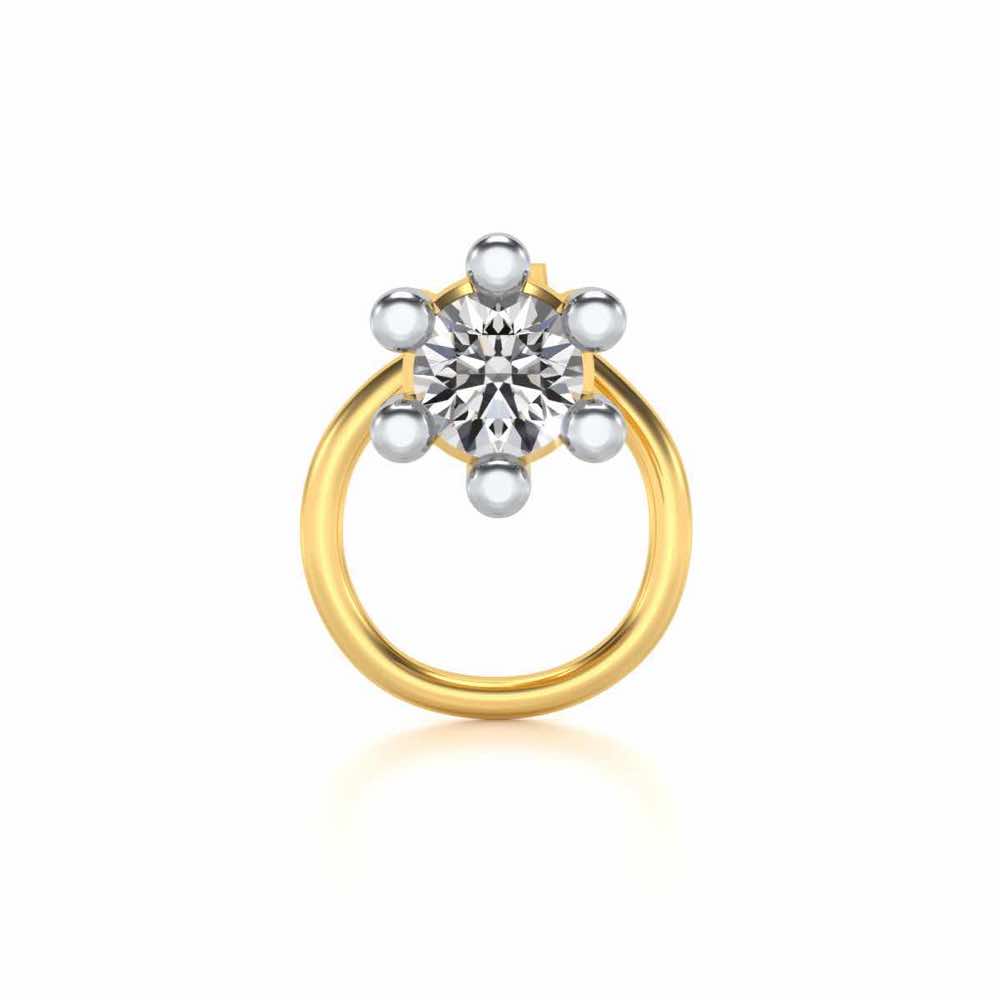 Arawan Silver Nosepin - Yellow Gold - Image 2