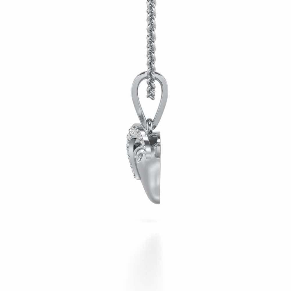 Aries Silver Pendant - White Gold - Image 4