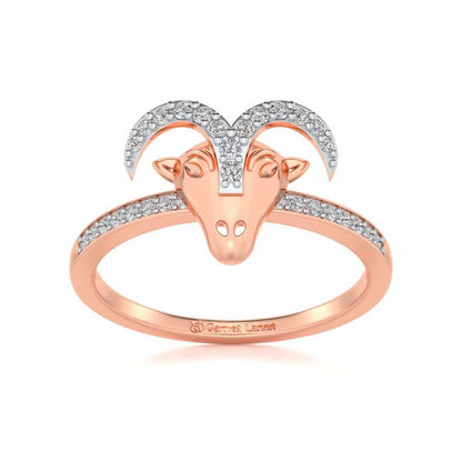 Aries Silver Ring - Rose Gold - Image 2