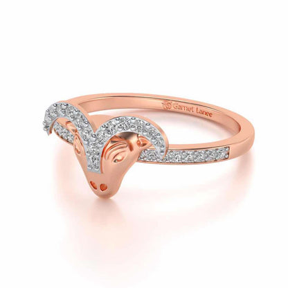Aries Silver Ring - Rose Gold - Image 3