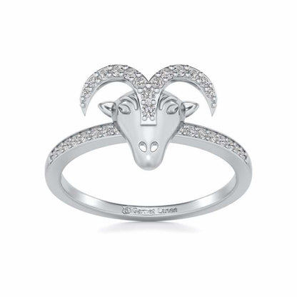Aries Silver Ring - White Gold - Image 2