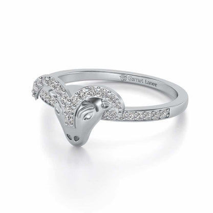 Aries Silver Ring - White Gold - Image 3