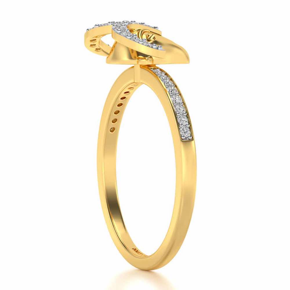 Aries Silver Ring - Yellow Gold - Image 4