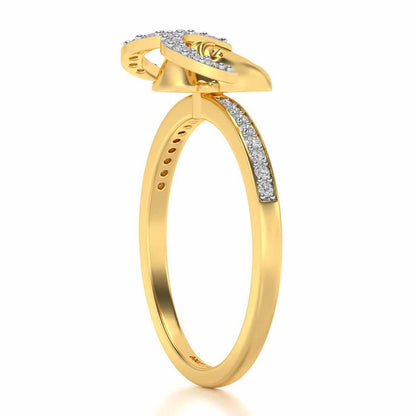 Aries Silver Ring - Yellow Gold - Image 4