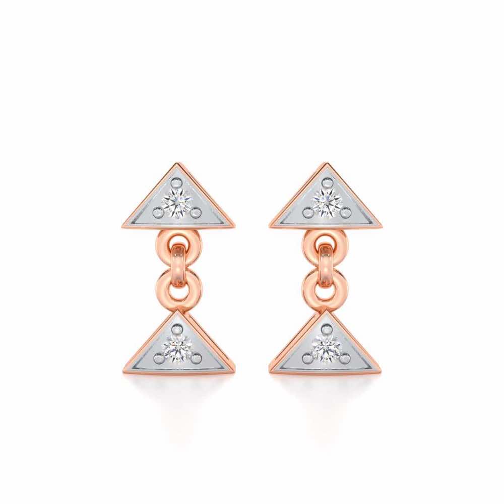 Aristocrat Gleam Silver Earrings - Rose Gold - Image 1