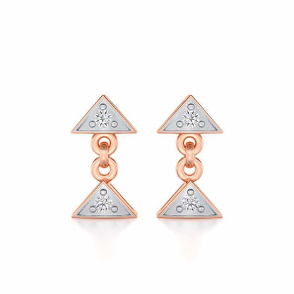 Aristocrat Gleam Silver Earrings - Rose Gold - Image 1