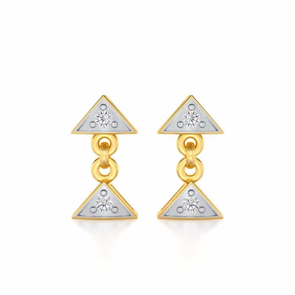 Aristocrat Gleam Silver Earrings - Yellow Gold - Image 1