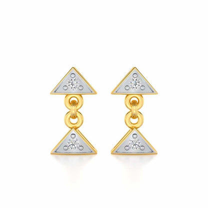 Aristocrat Gleam Silver Earrings - Yellow Gold - Image 1
